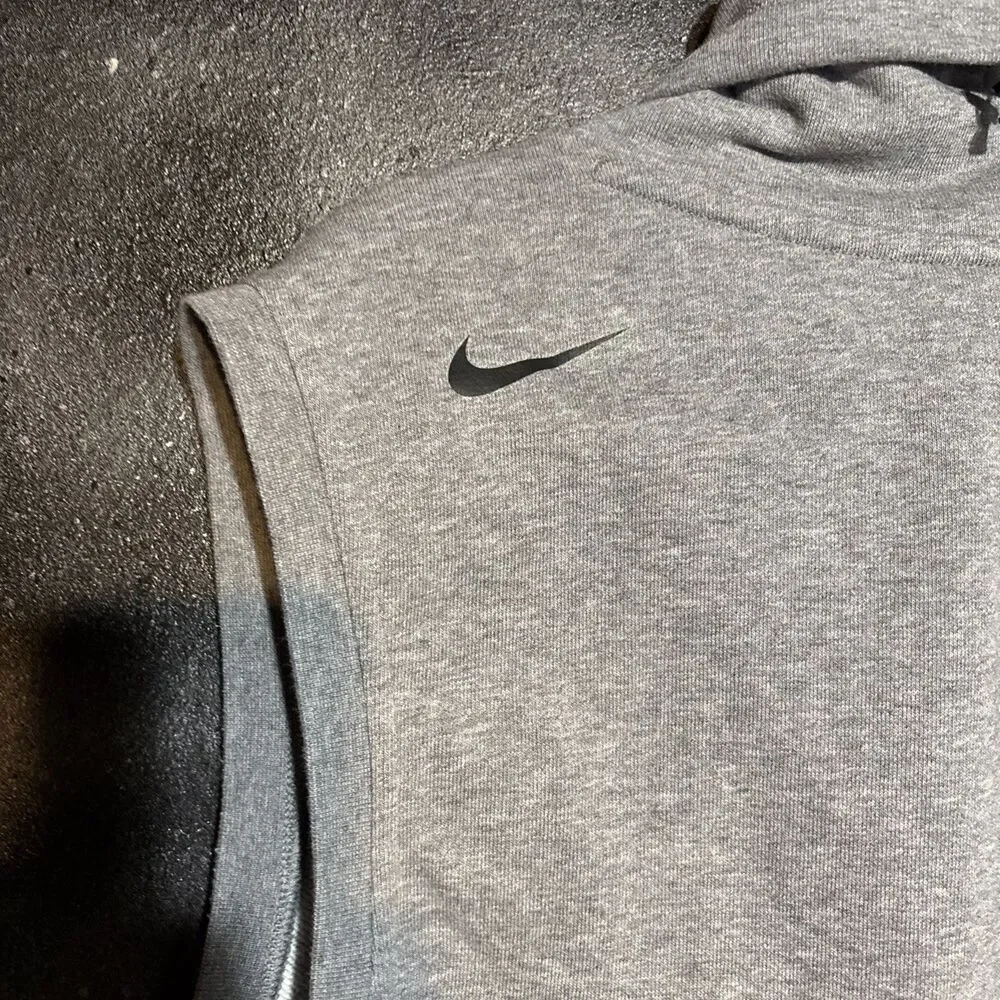 Nike Dri Fit Cowl Neck Sleeveless Tank Sweatshirt Vest Sz M Workout Running Gym